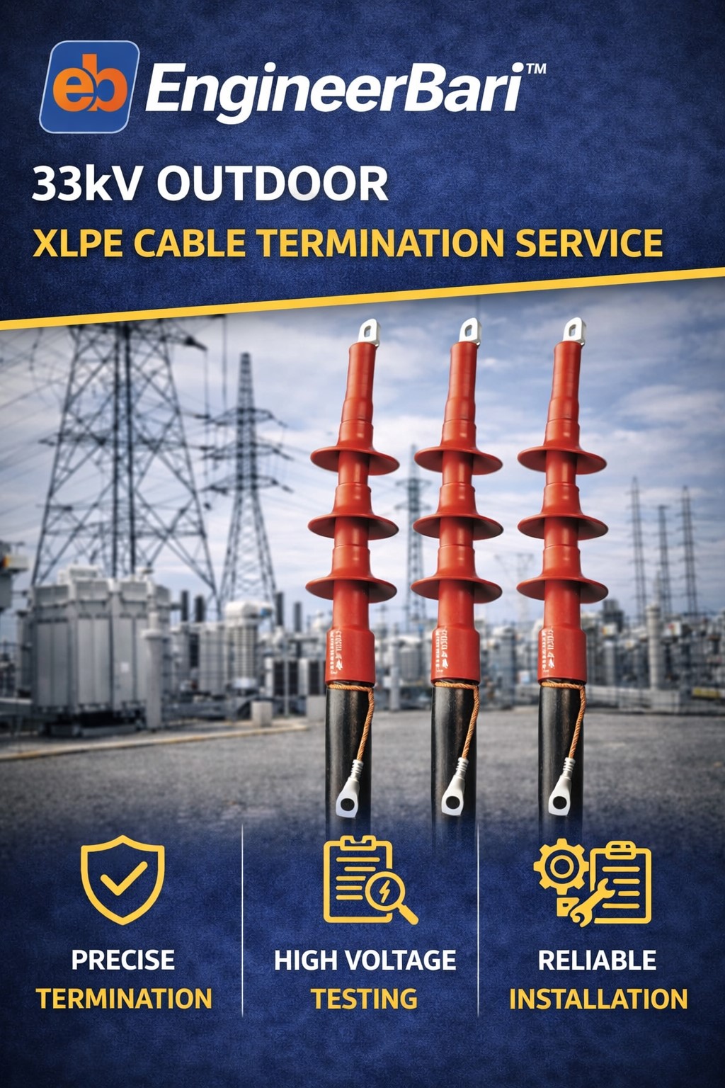 33KV Outdoor XLPE Cable Termination Service